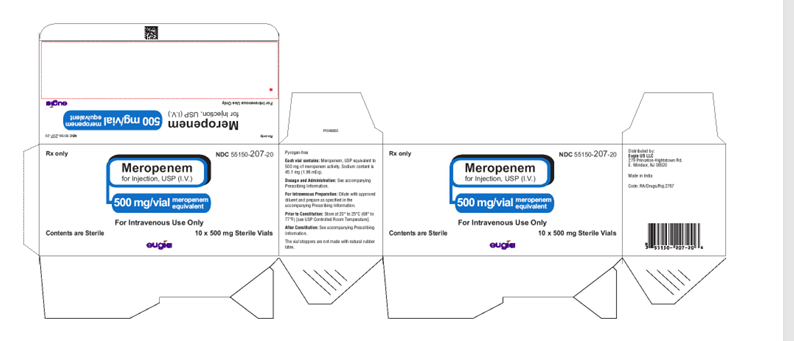 Meropenem for injection 500mg/vial , 10 single-dose vials